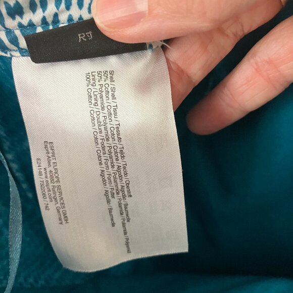 teal and white esprit summer skirt - Picture 6 of 6